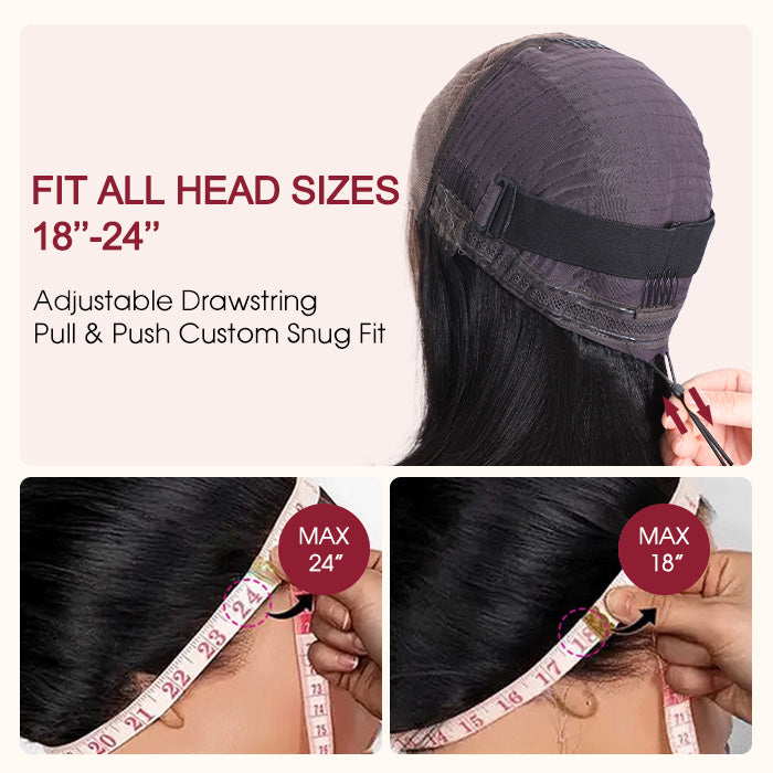 Braided Glueless Wig Drawstring Cap 13x6 HD Lace Front Knotless Boho Curls Human Hair Wigs