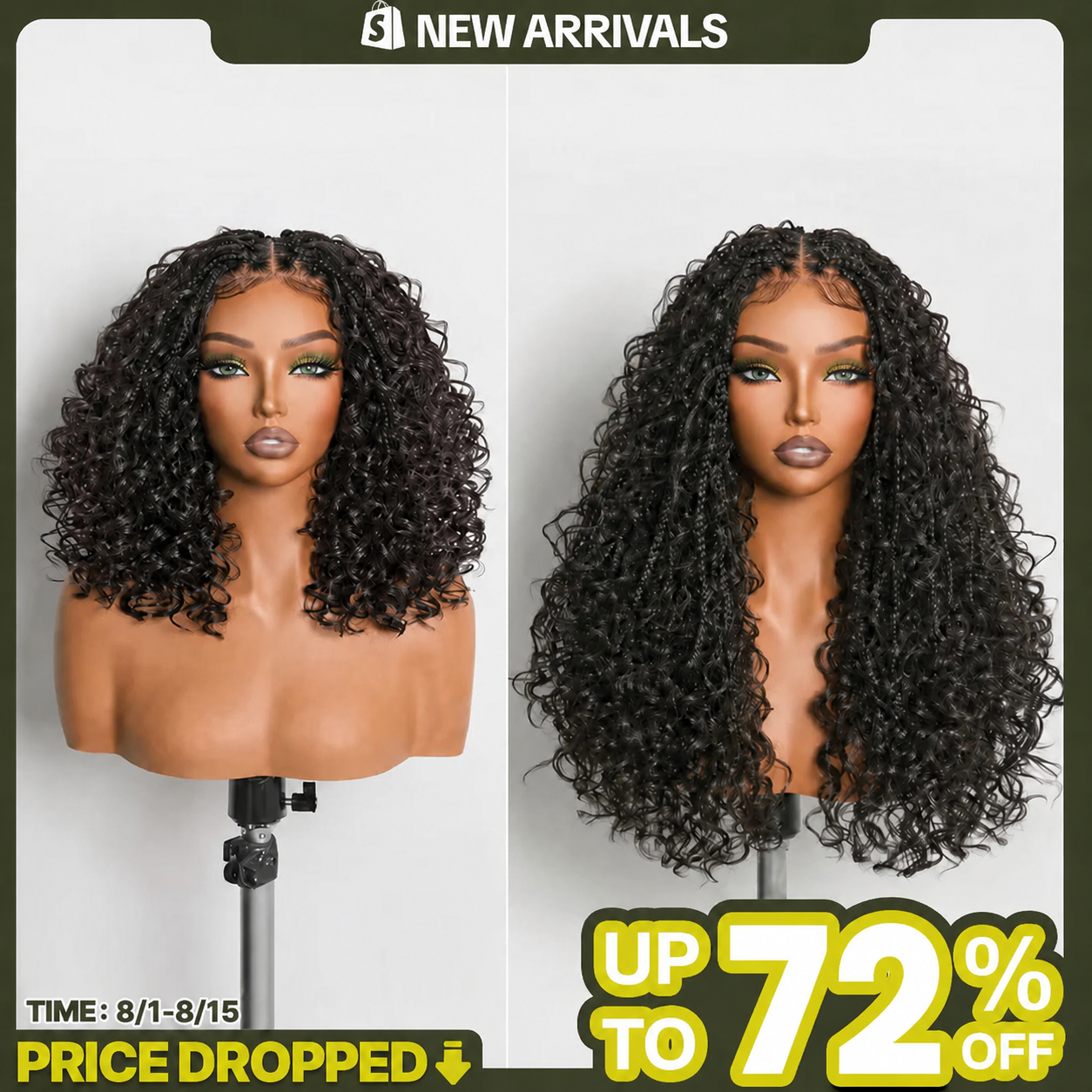 Hurry! 72% OFF✨13x6 HD Lace Wig Glueless Wear & Go 12” Boho Braids Water Wave Pre-Cut Lace Wig – Premium Fiber, Beginner Friendly