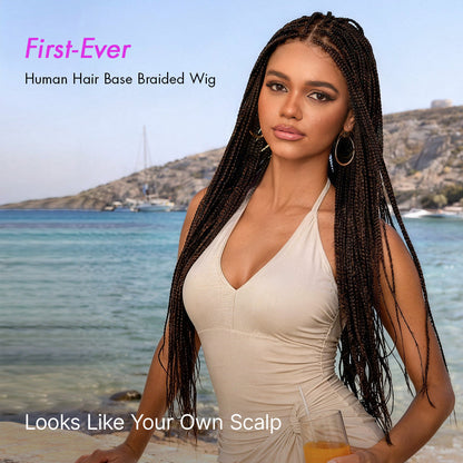 💖Real Scalp Knotless Braided Wig – Lightweight Fit-