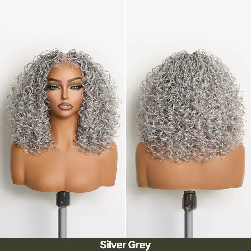 ✨Glueless Boho Braids Water Wave Wig
