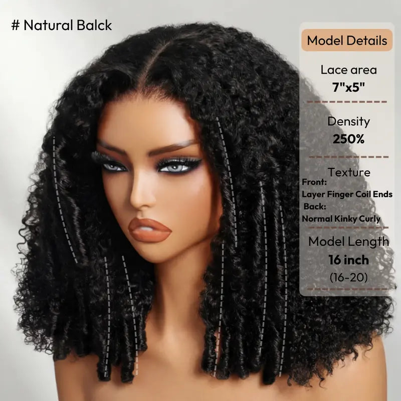 💥 Summer Clearance Event — Limited Stock Available  🔥250% Density Fluffy Afro Kinky Curly Glueless Wig
