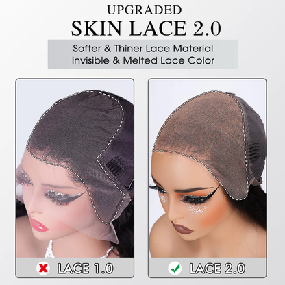 13x6 Full HD Invisible Lace Frontal Wigs Body Wave Human Hair Wigs Pre Plucked Natural Hairline