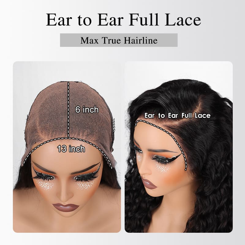 13x6 Full HD Invisible Lace Frontal Wigs Body Wave Human Hair Wigs Pre Plucked Natural Hairline