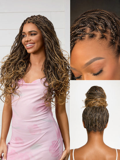 💖Real Scalp Knotless Braided Wig – Lightweight Fit-