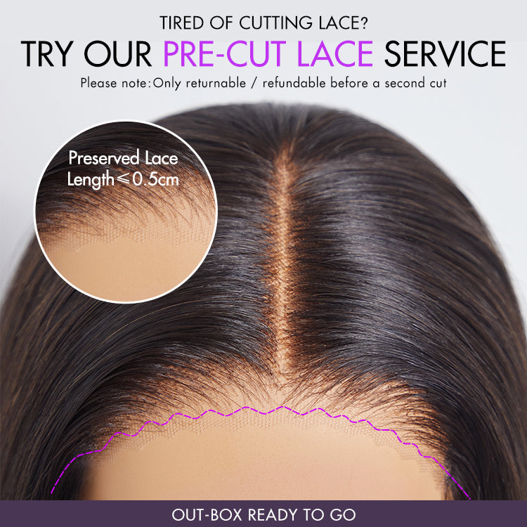 ✨ Glueless Short Layered 5x5 Closure Pre-Cut Lace Wig