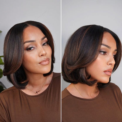 ✨ Glueless Short Layered 5x5 Closure Pre-Cut Lace Wig