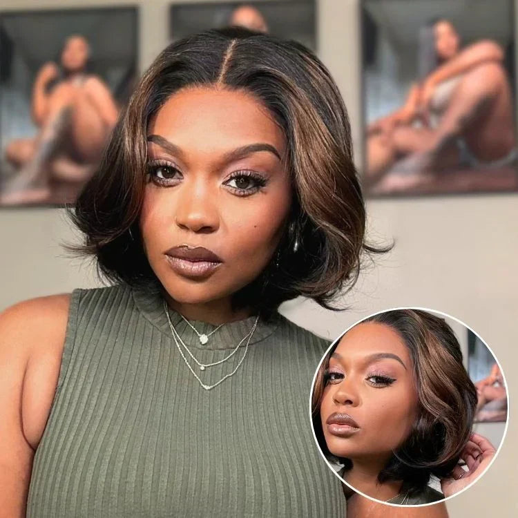 ✨ Glueless Short Layered 5x5 Closure Pre-Cut Lace Wig