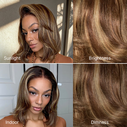 ✨ Glueless Short Layered 5x5 Closure Pre-Cut Lace Wig
