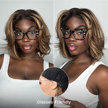 ✨ Glueless Short Layered 5x5 Closure Pre-Cut Lace Wig