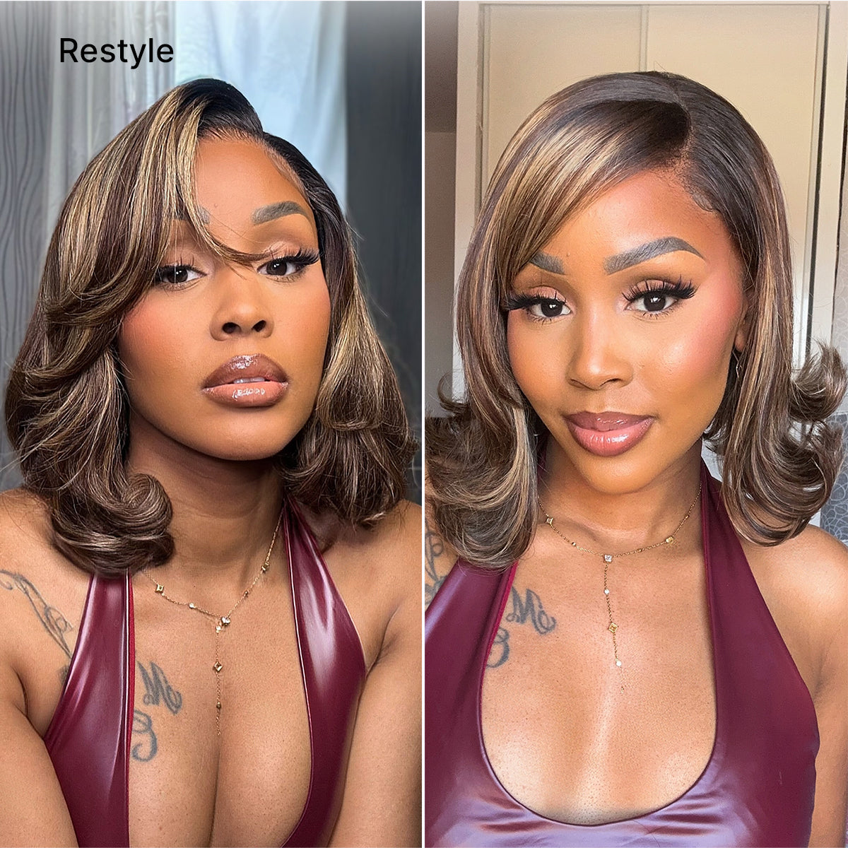 ✨ Glueless Short Layered 5x5 Closure Pre-Cut Lace Wig