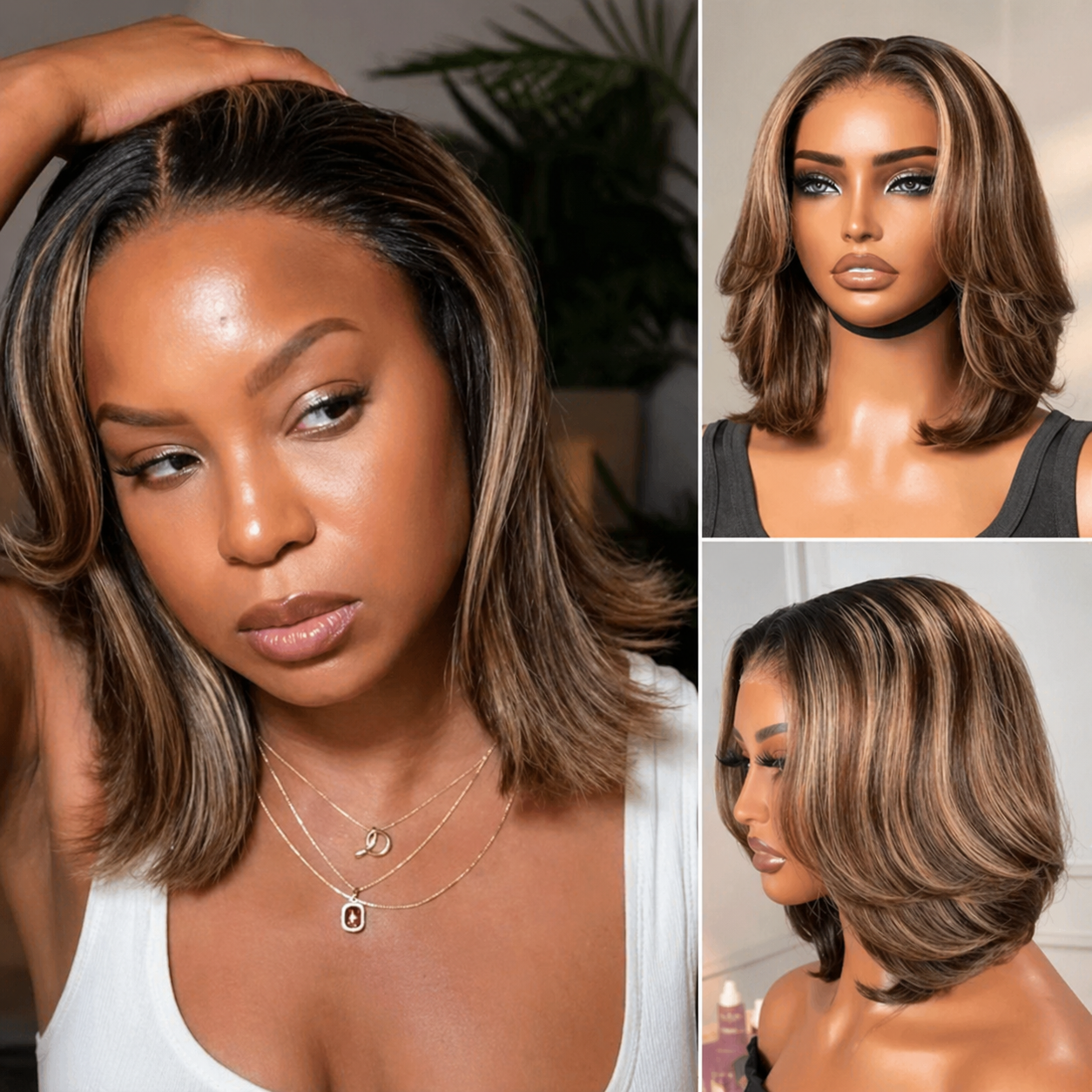 ✨ Glueless Short Layered 5x5 Closure Pre-Cut Lace Wig