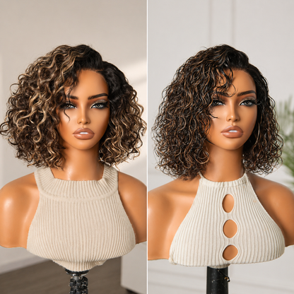 ✨Ready-to-Go Glueless Curly Bob Wig
