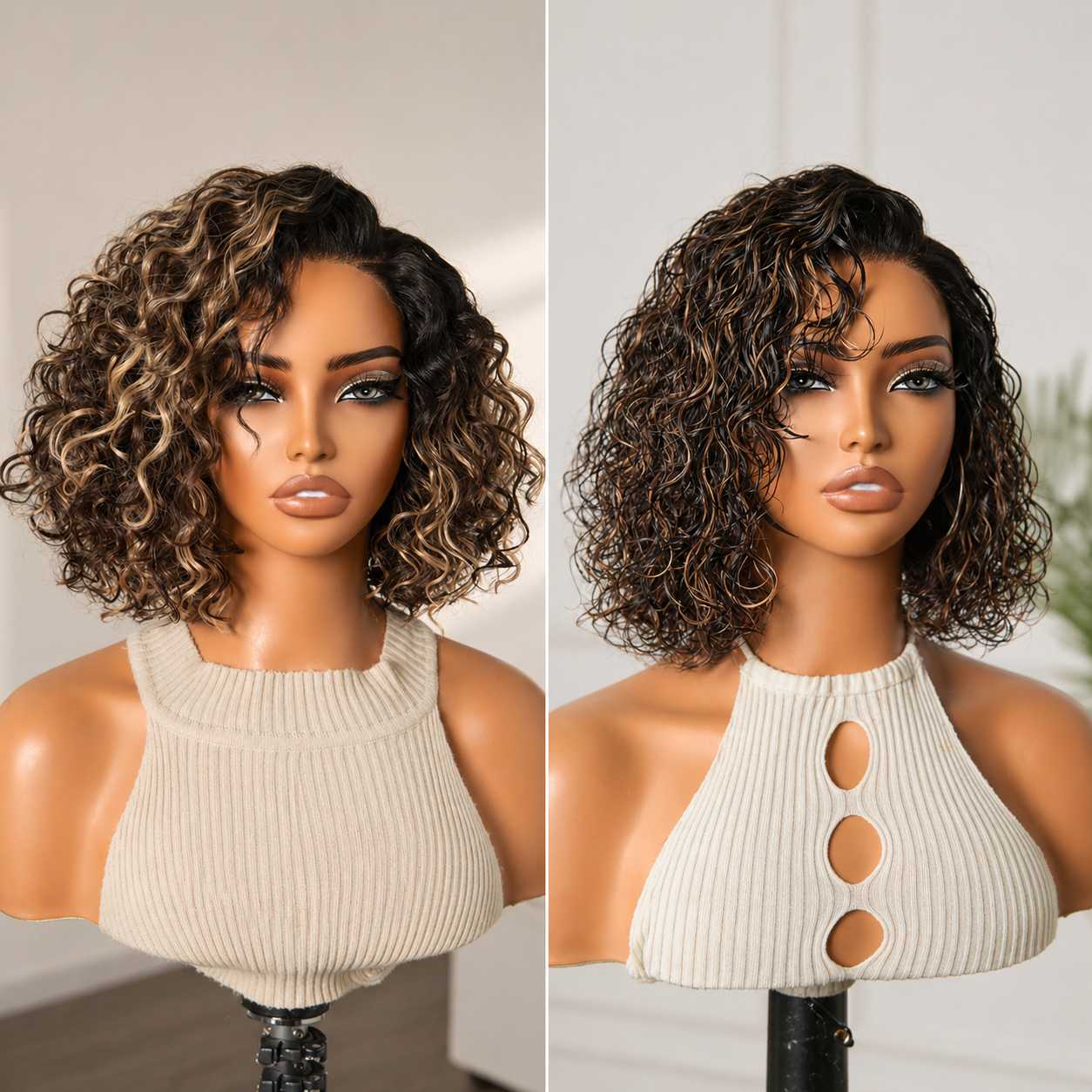 🔥Final Hours—Up to 90% Off-Ready-to-Wear Glueless Curly Bob Wig
