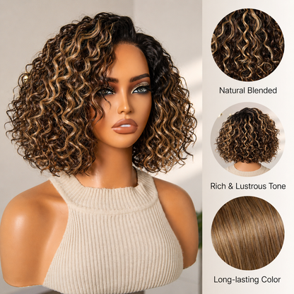 ✨Ready-to-Go Glueless Curly Bob Wig