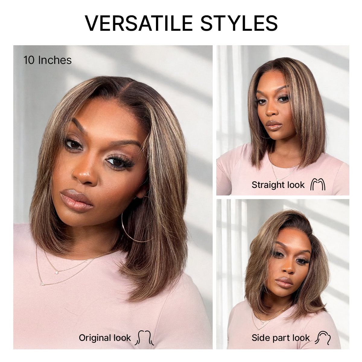✨ Glueless Short Layered 5x5 Closure Pre-Cut Lace Wig