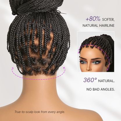💖Real Scalp Knotless Braided Wig – Lightweight Fit-