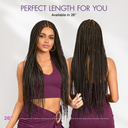 💖Real Scalp Knotless Braided Wig – Lightweight Fit-