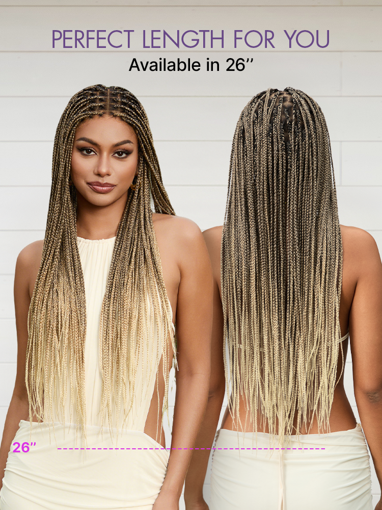 💖Real Scalp Knotless Braided Wig – Lightweight Fit-
