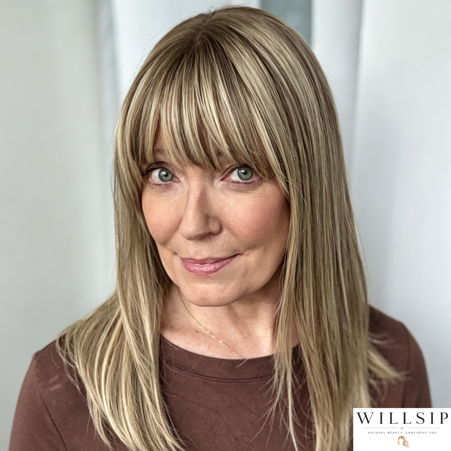 Human Hair Topper with Bangs | Hair Piece for Thinning Hair