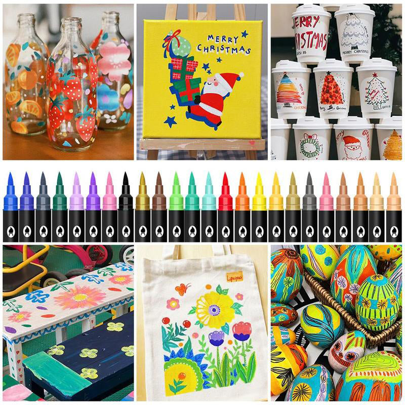 🌈Hot Sale Deals🖌️Dual Tip Acrylic Paint Pen Marker✨🎨