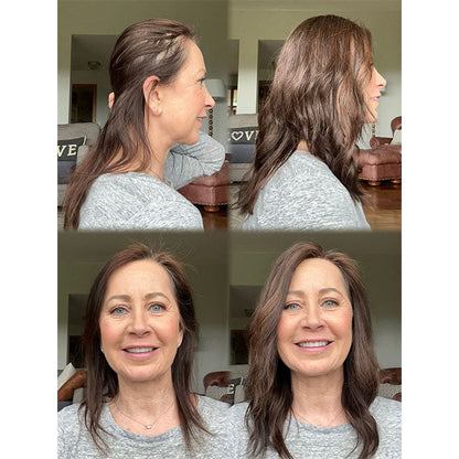 ☀️ Hot Weather? Try This Breathable Hair Solution-Natural-Looking Hair Topper for Women