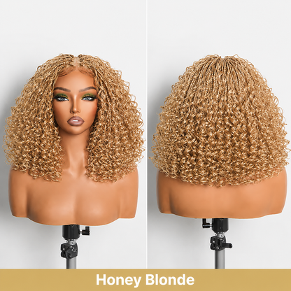 ✨Glueless Boho Braids Water Wave Wig