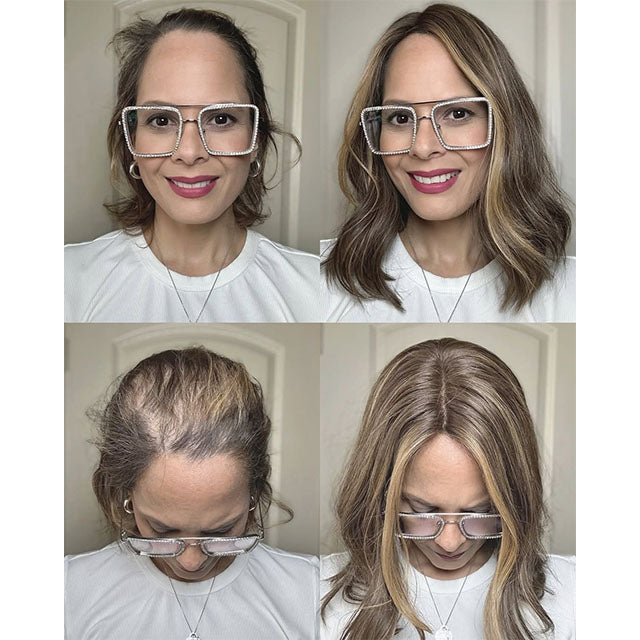 ☀️ Hot Weather? Try This Breathable Hair Solution-Natural-Looking Hair Topper for Women