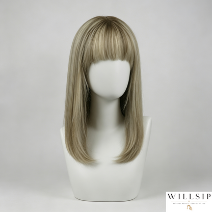 Human Hair Topper with Bangs | Hair Piece for Thinning Hair