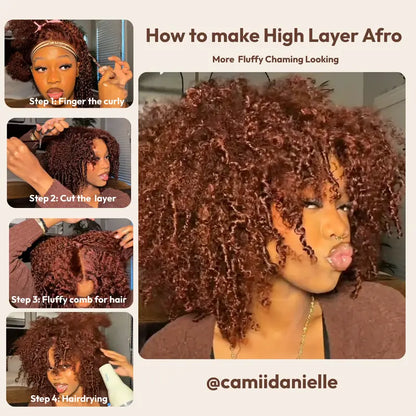 💥 Summer Clearance Event — Limited Stock Available  🔥250% Density Fluffy Afro Kinky Curly Glueless Wig