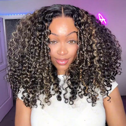 🔥 Limited-Time Sale | 4C Curly Edges Glueless Human Hair Wig – 220% Density