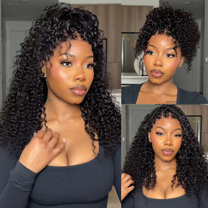 ✨ Glueless HD Lace Boho Braids Human Hair Wig – Natural Goddess Curls