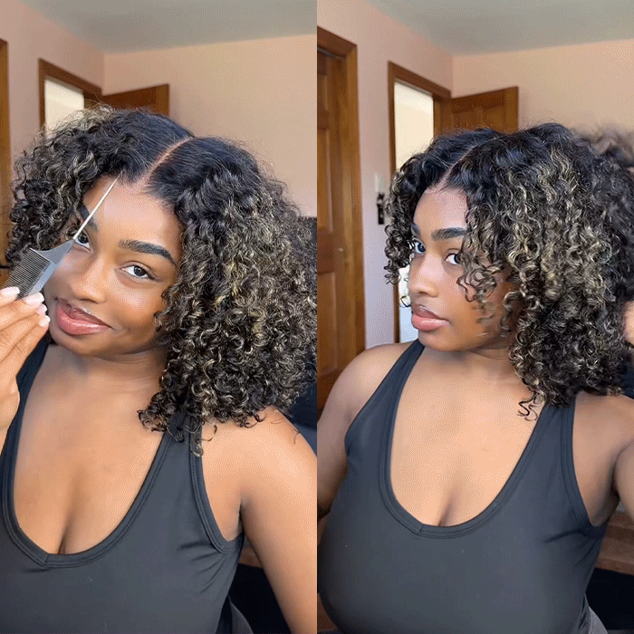 Glueless Yaki Straight Short Bob Wig - 7x5 HD Lace