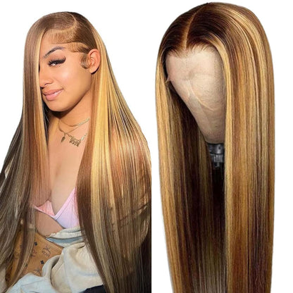 Final Hours – Up to 79% Off🌷💥Straight HD Transparent Lace Front Wigs Human Hair