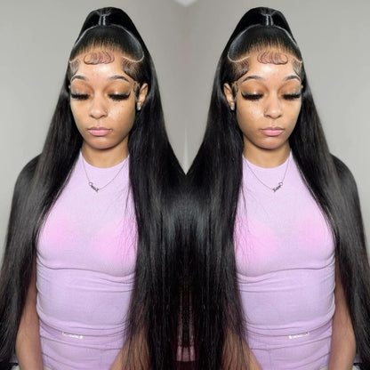 Final Hours – Up to 79% Off🌷💥Straight HD Transparent Lace Front Wigs Human Hair
