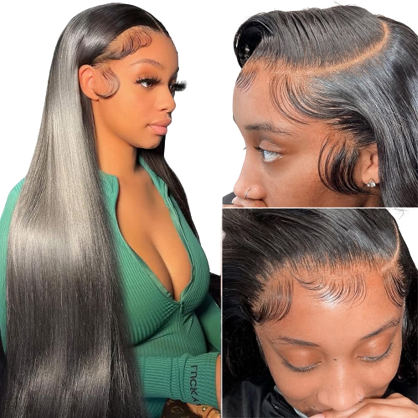 Final Hours – Up to 79% Off🌷💥Straight HD Transparent Lace Front Wigs Human Hair