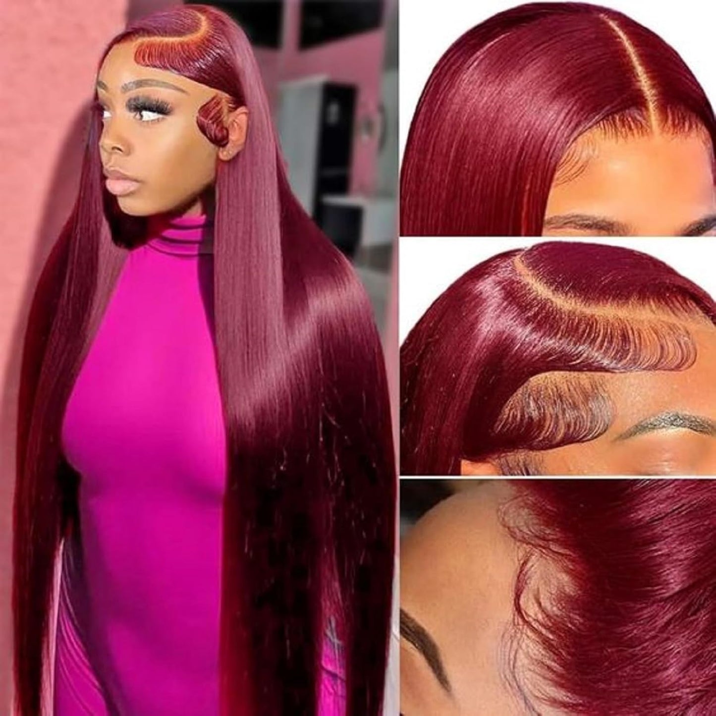 Final Hours – Up to 79% Off🌷💥Straight HD Transparent Lace Front Wigs Human Hair