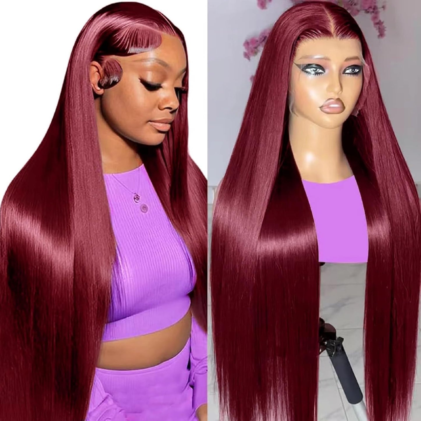 Final Hours – Up to 79% Off🌷💥Straight HD Transparent Lace Front Wigs Human Hair