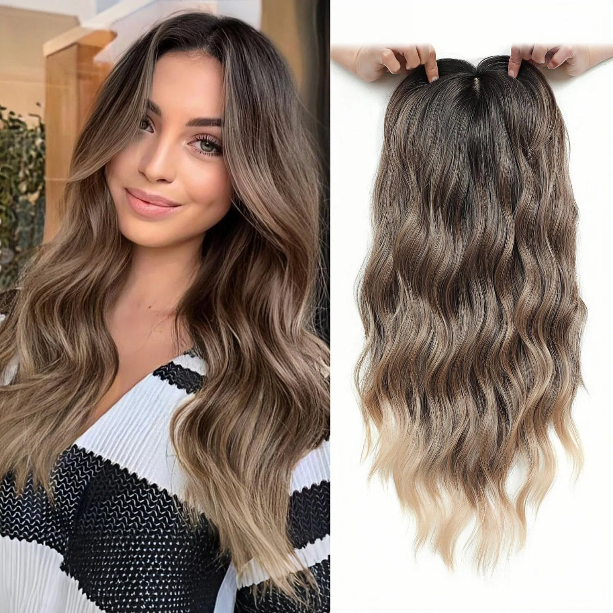 🌷Final Hours –🌷2026 New Lightweight & Breathable Wavy Hair Topper