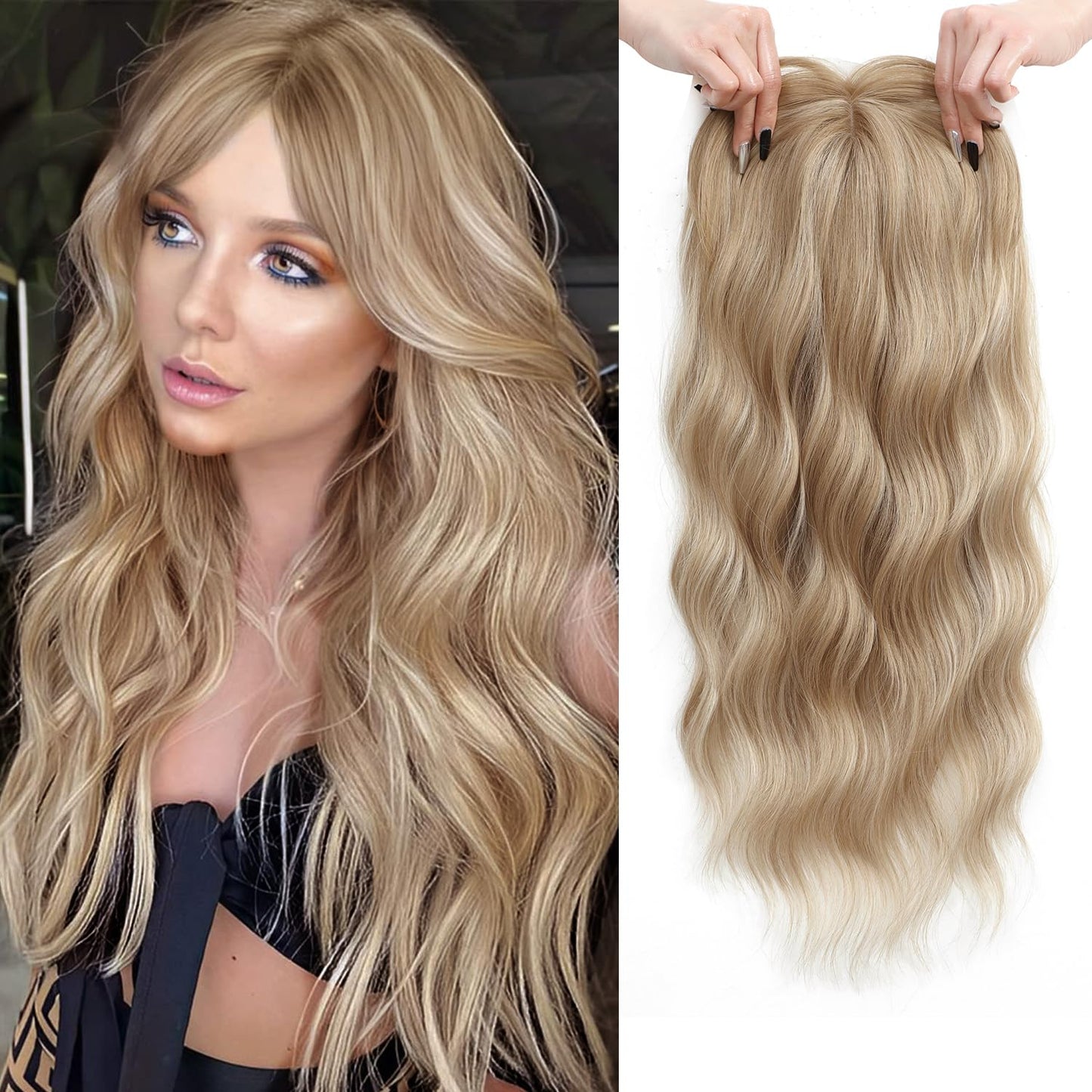 ⚡ Final Hours –🌷2026 New Lightweight & Breathable Wavy Hair Topper