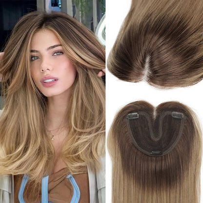 ☀️ Hot Weather? Try This Breathable Hair Solution-Natural-Looking Hair Topper for Women