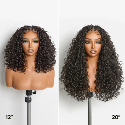 ✨Glueless Boho Braids Water Wave Wig