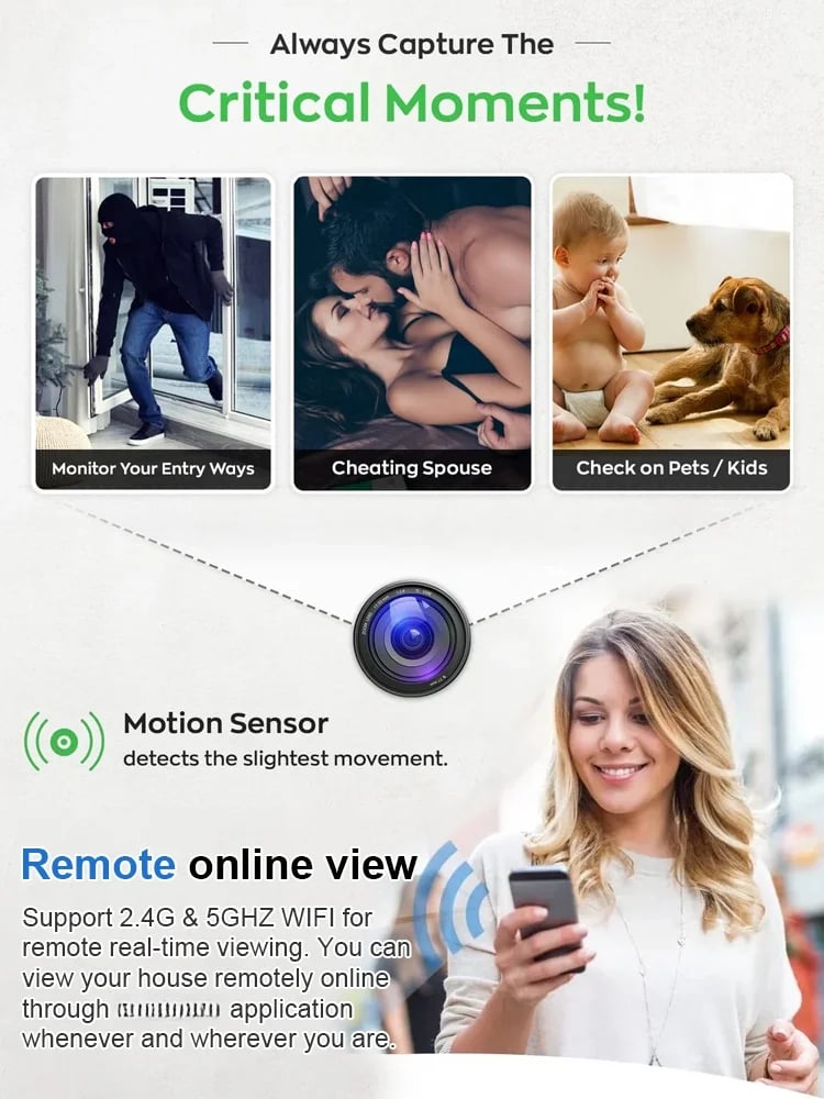 🔥LAST DAY SALE 77%OFF🔥📷 Mini Full HD 4K Security Camera