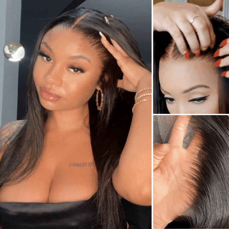 Final Hours – Up to 79% Off🌷💥Straight HD Transparent Lace Front Wigs Human Hair