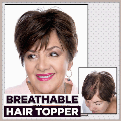Hot Sale 💖 Summer Breathable Lace Base Natural Short Remy Hair Topper