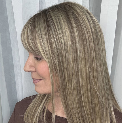 🔥🔥Human Hair Topper with Bangs | Hair Piece for Thinning Hair