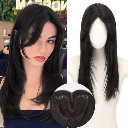 ☀️ Hot Weather? Try This Breathable Hair Solution-Natural-Looking Hair Topper for Women