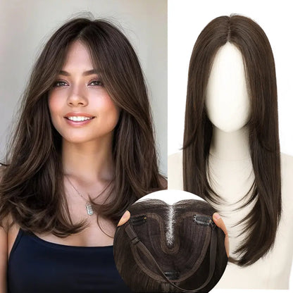 ☀️ Hot Weather? Try This Breathable Hair Solution-Natural-Looking Hair Topper for Women