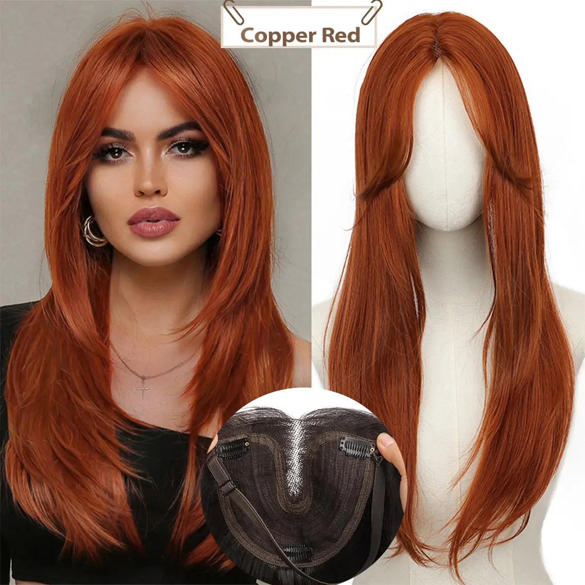 ☀️ Hot Weather? Try This Breathable Hair Solution-Natural-Looking Hair Topper for Women