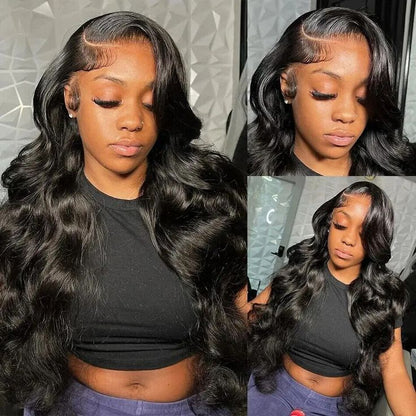 13x6 Full HD Invisible Lace Frontal Wigs Body Wave Human Hair Wigs Pre Plucked Natural Hairline