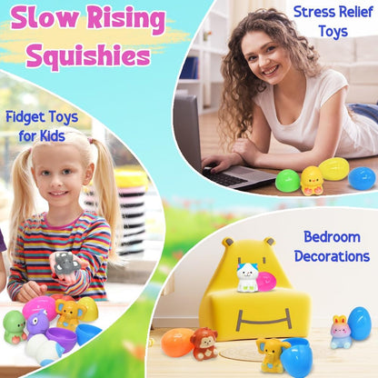🔥Easter Best Gift 49% OFF-🎁24 PCS Easter Eggs Prefilled Slow Rising Squishy Toys